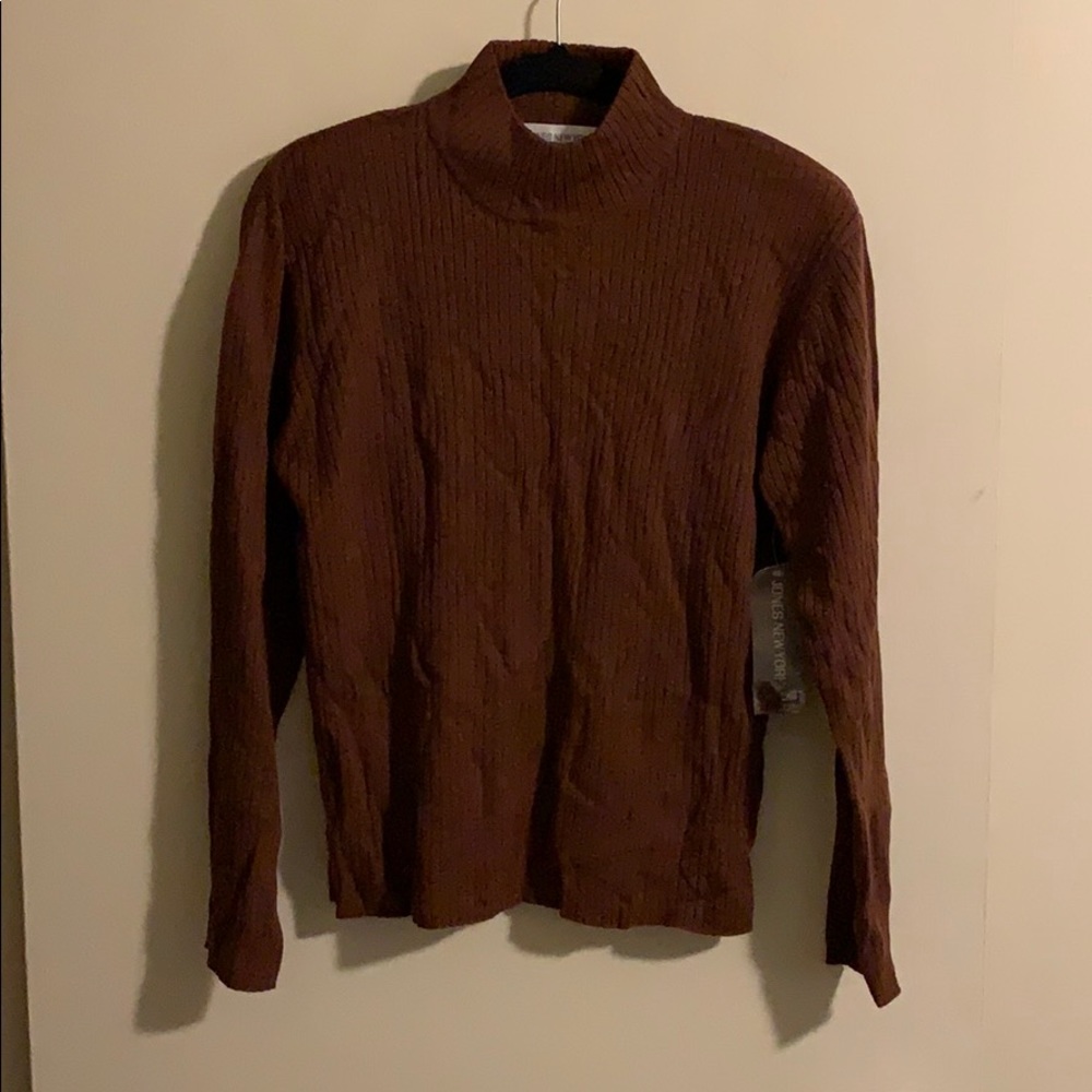 Jones New York Brown Turtleneck Sweater